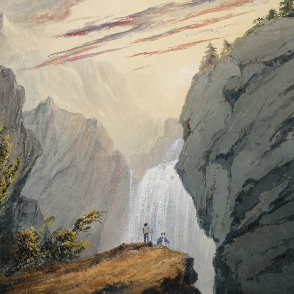 At the Waterfall - David Claypoole Johnston